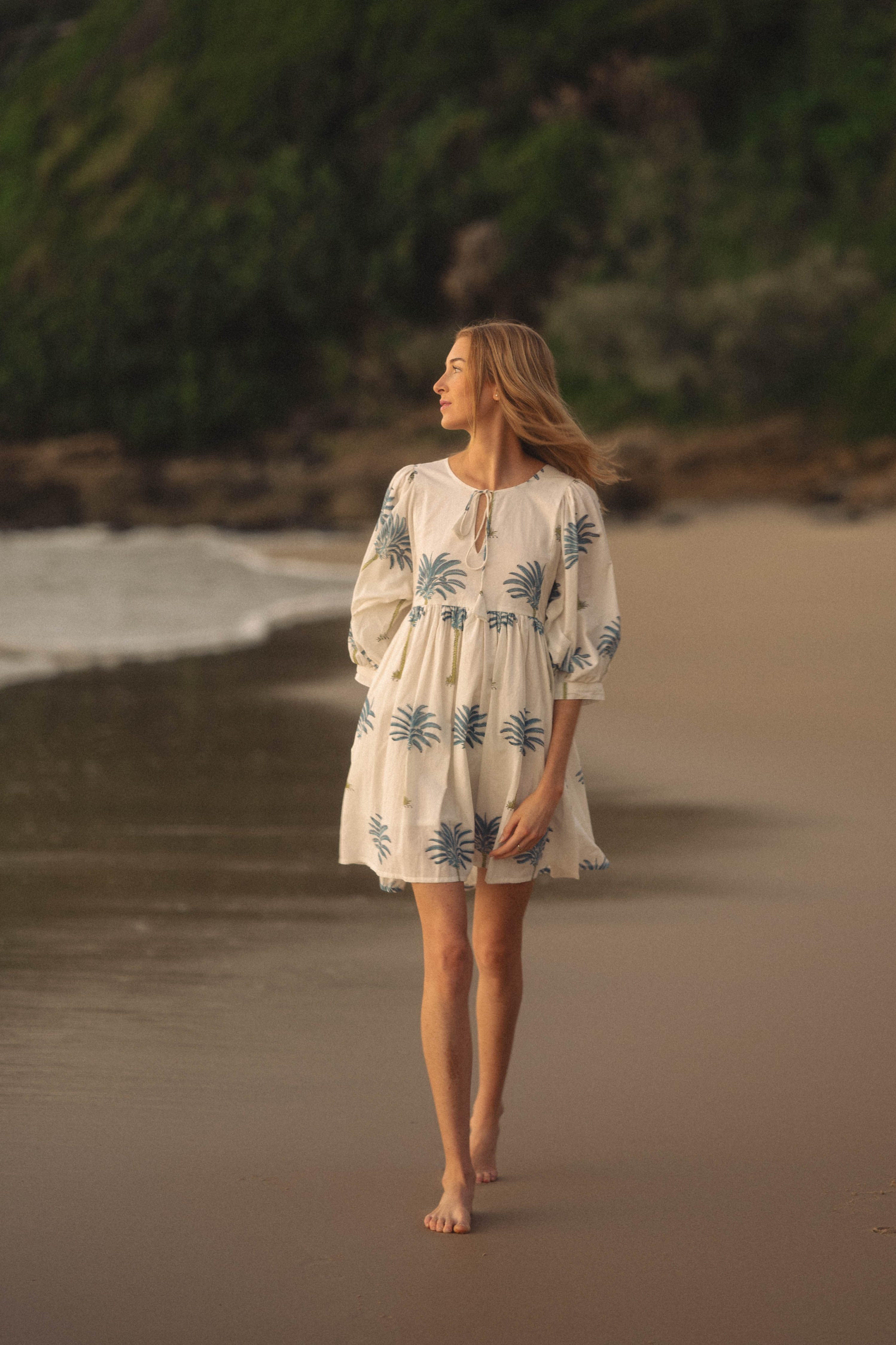Beaching Australia Blue Palms Mini Dress