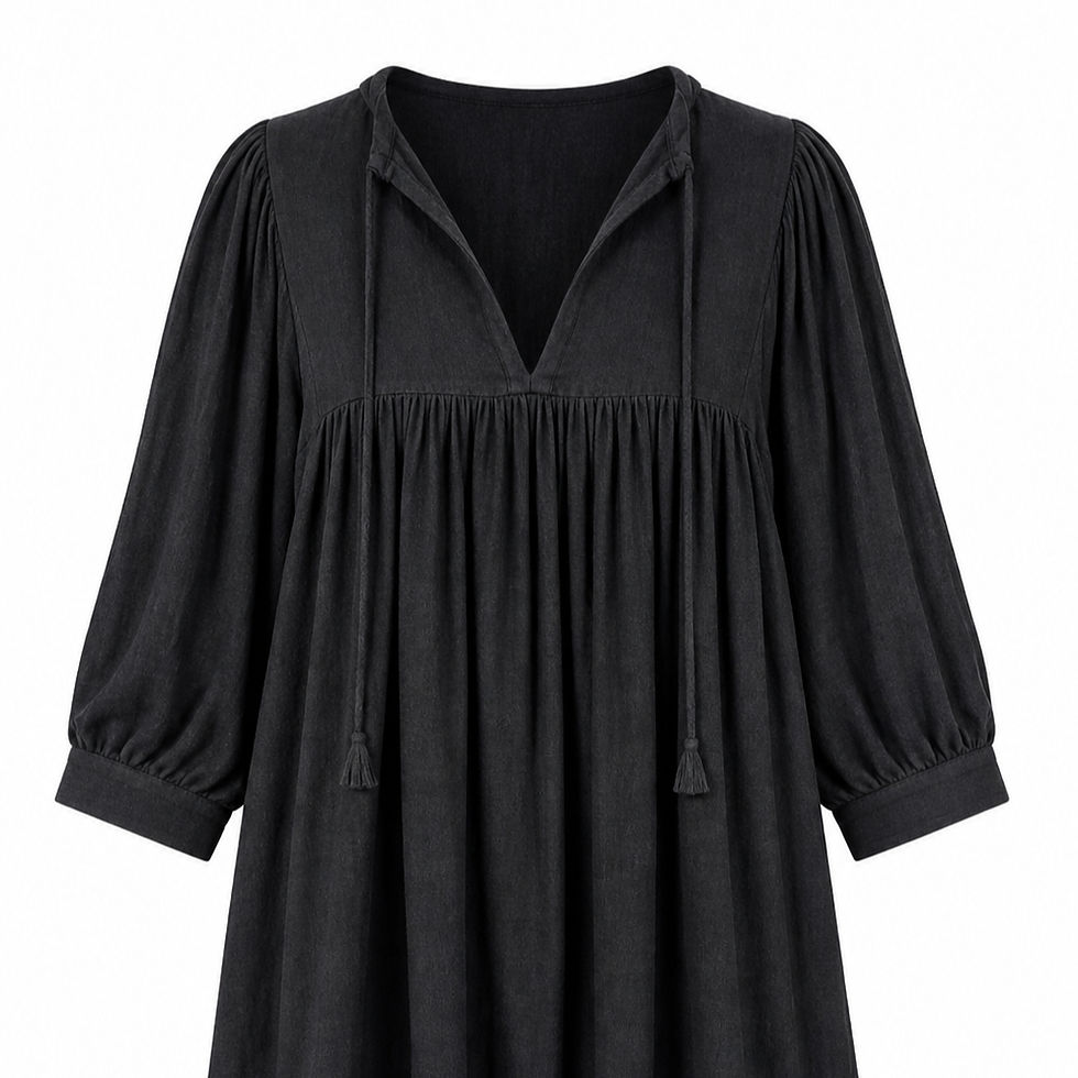 Thumbnail: Nautical Desire Charcoal Salt Mini Dress