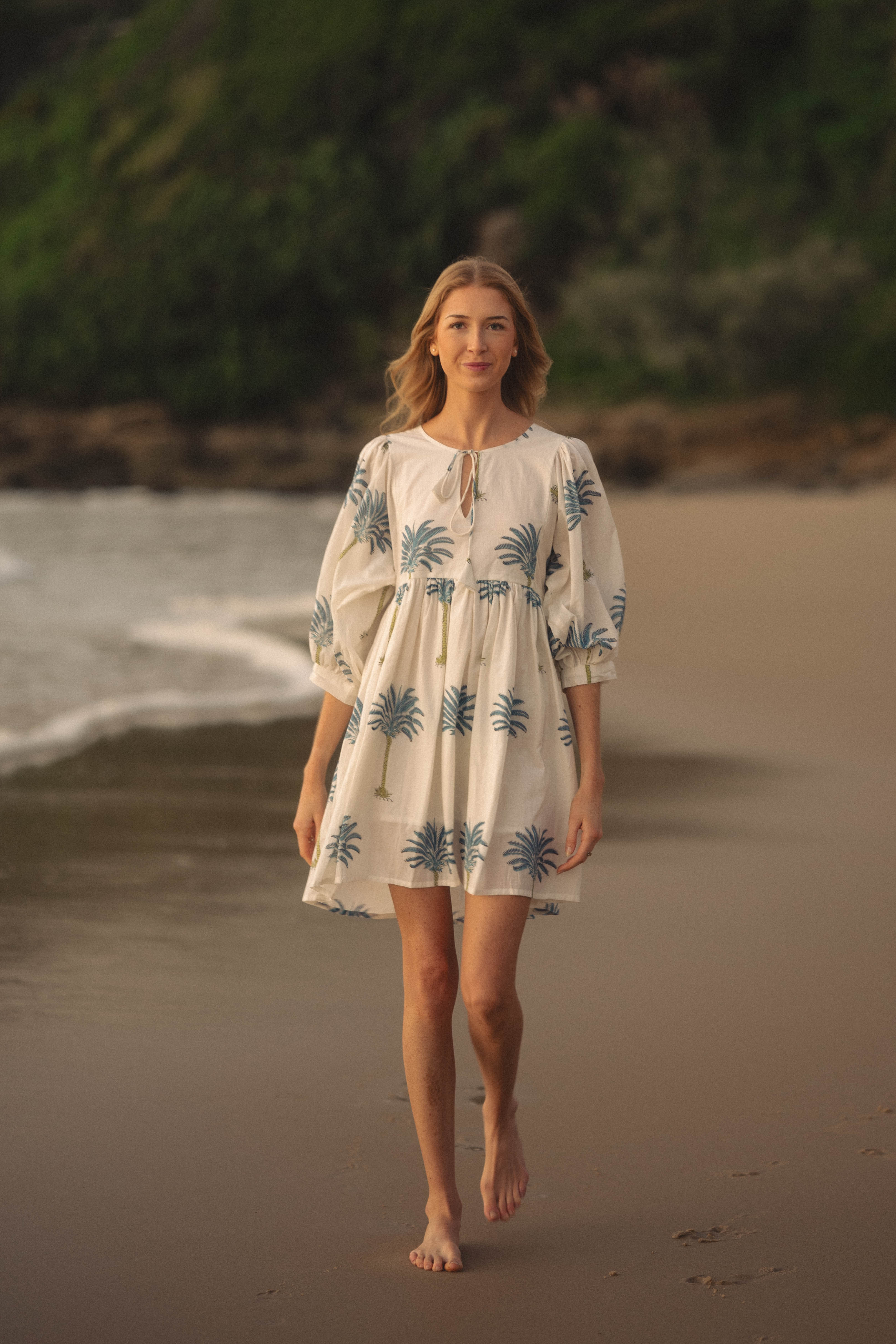 Beaching Australia Blue Palms Mini Dress