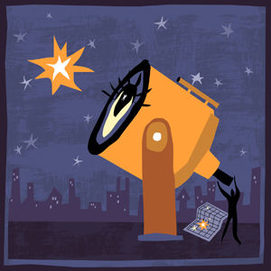 Telescope - digital Illustration
