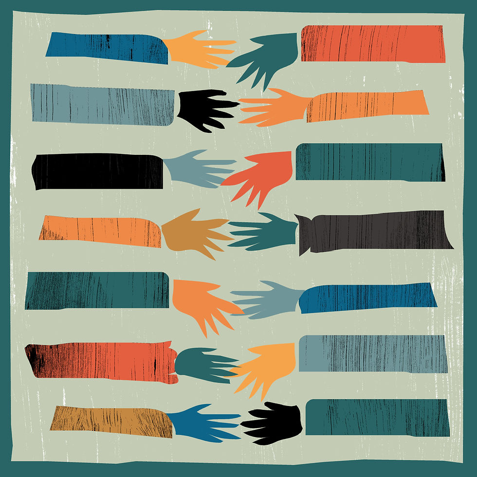 Shaking hands - Digital Texture Illo