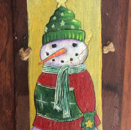 red green snowman