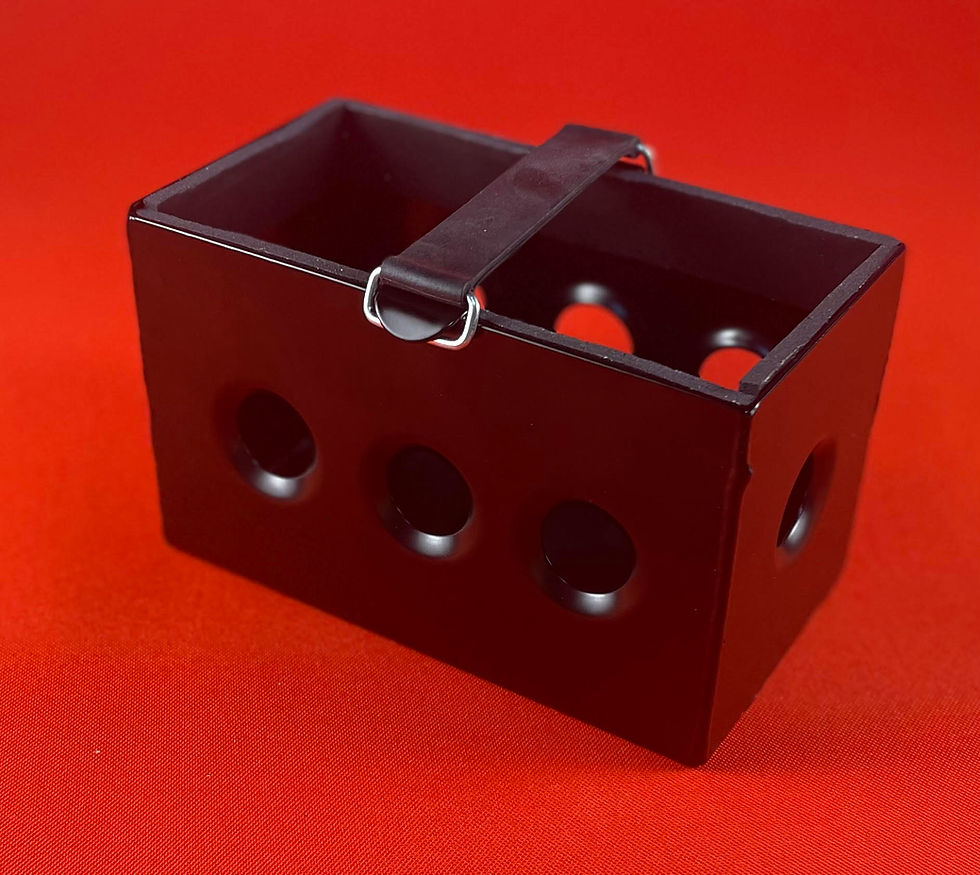 Front view ATX 20 aluminum battery box with black powder coat