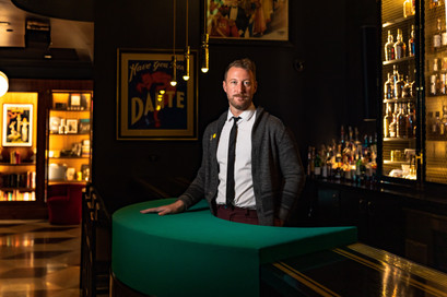 AJ Sacco photographed by James Murphy for Trainman Photography at the Chicago Magic Lounge