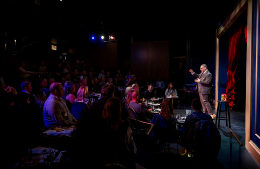Magician Mark James Performing on the Harry Blackstone Cabaret Stage at the Chicago Magic Lounge