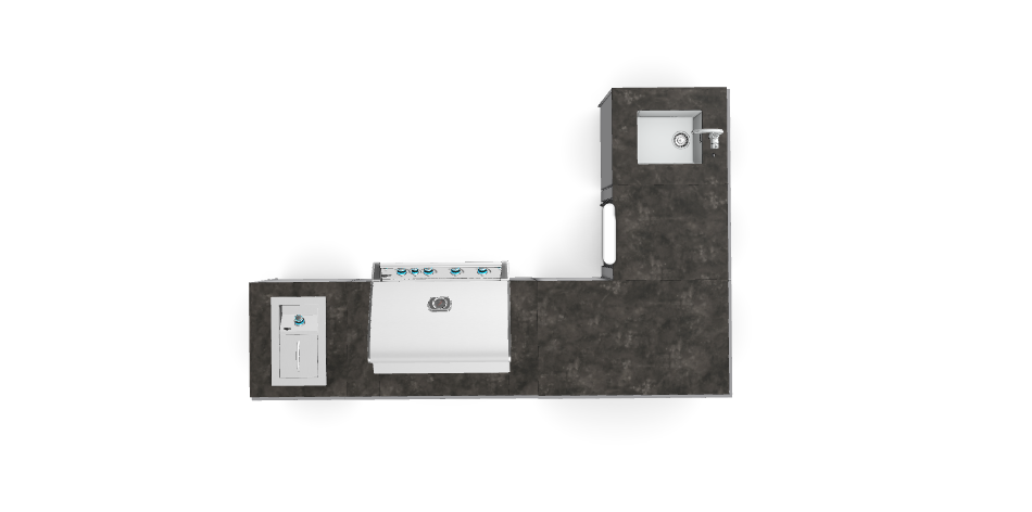 Thumbnail: Anguli 5-PC Outdoor Corner Kitchen Silver Grey with Napoleon 700 Serie