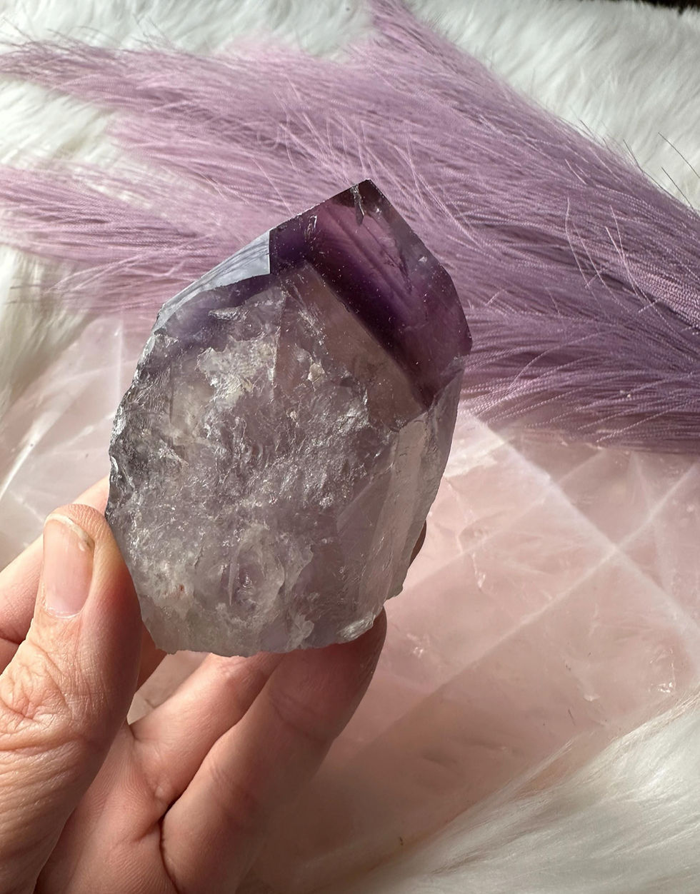 Thumbnail: Bahia Amethyst Crystal From Brazil with very distinctive phantom