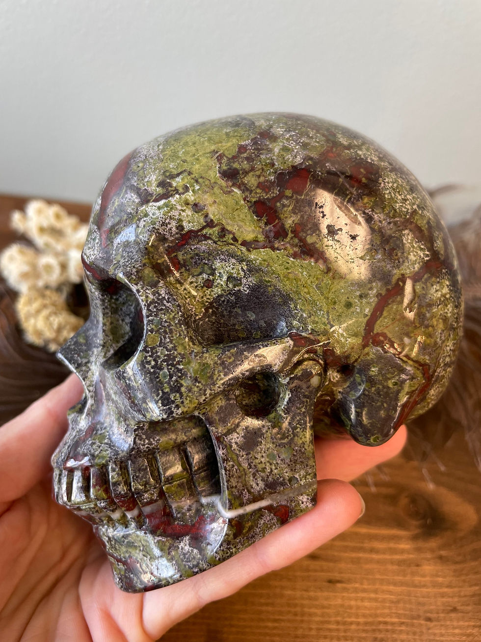 Thumbnail: Dragons Blood Jasper Crystal Skull 