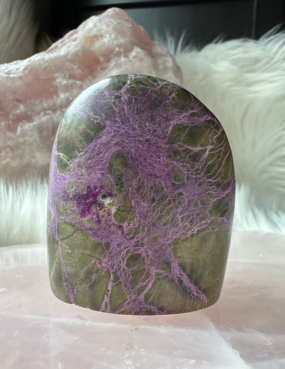 Thumbnail: Rare Stichtite & Green Serpentine Freeform
