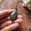 Thumbnail: Beautiful Deep Dark Tourmaline needles & Golden Rutile Teardrop Pendant 