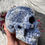 Thumbnail: Speckled Sodalite Crystal Skull Carving with Labradorite Third Eye, 5 inch 