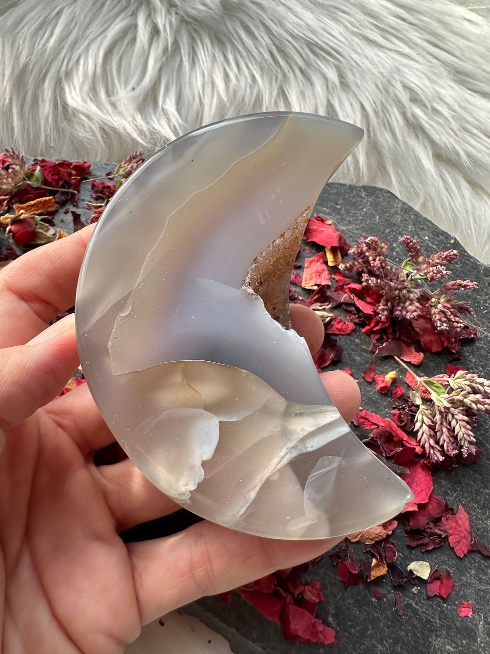 Thumbnail: Beautiful Agate Druzy Moon Crystal from Brazil 