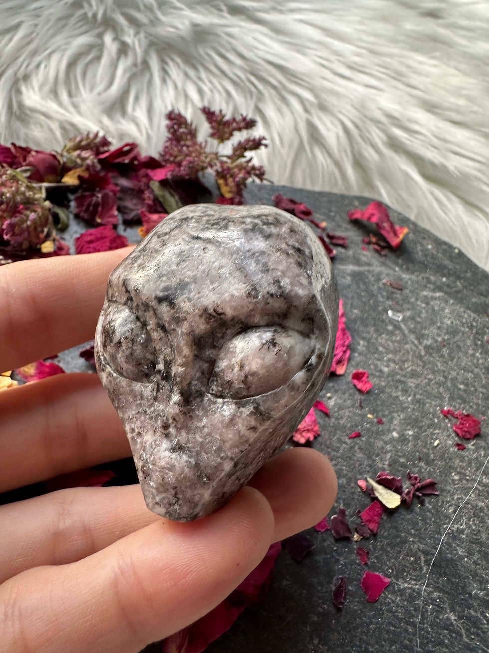 Thumbnail: Lepidolite Starbeing Crystal Carving, 2 inch size
