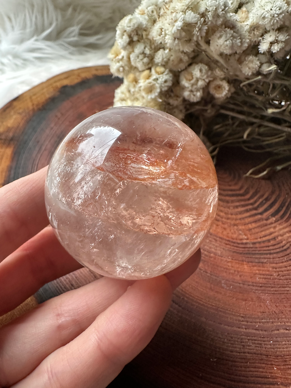 Thumbnail: Fire Quartz Gemstone Sphere 40MM size 