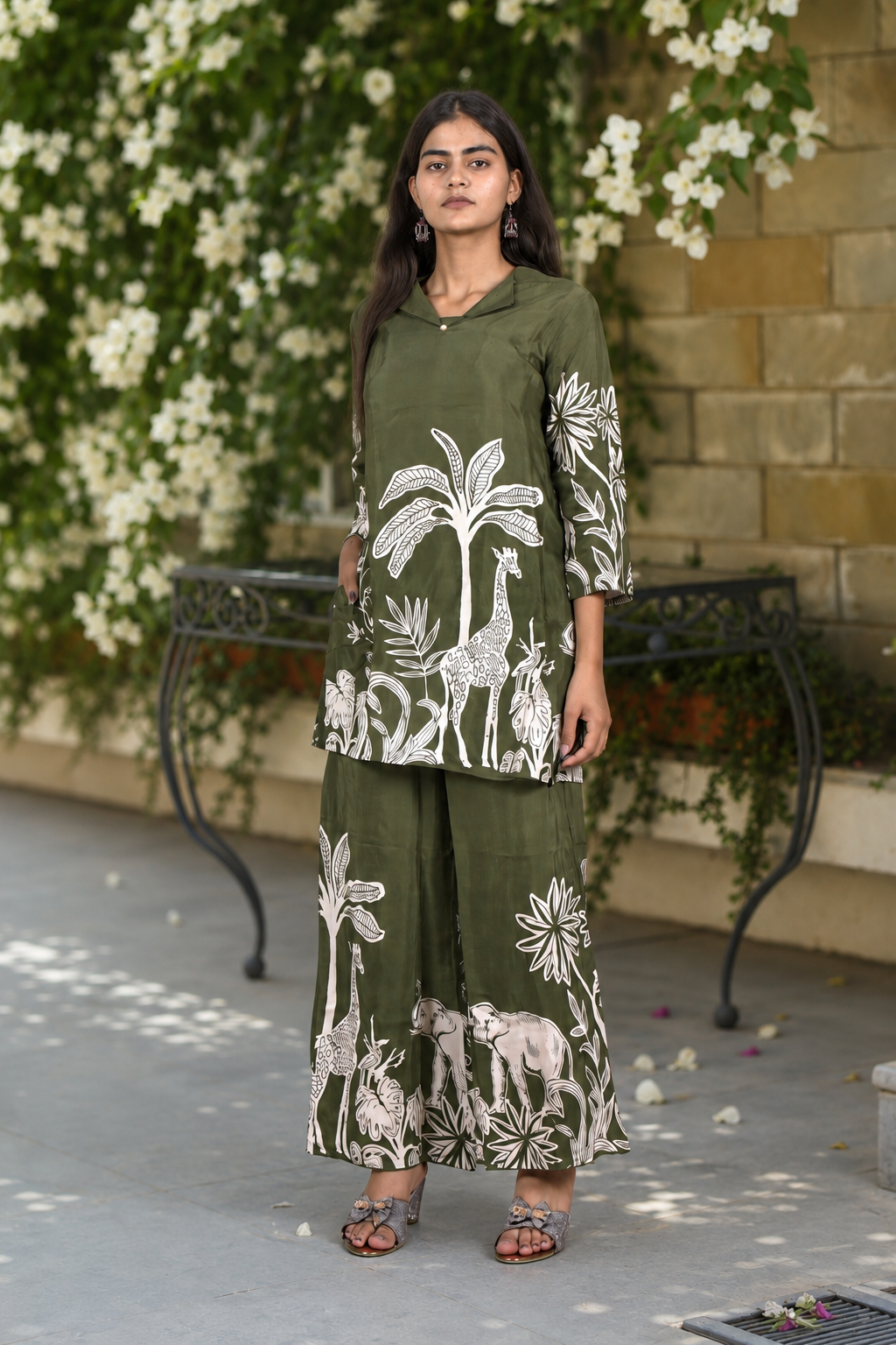 Olive Safari Co-Ord Set
