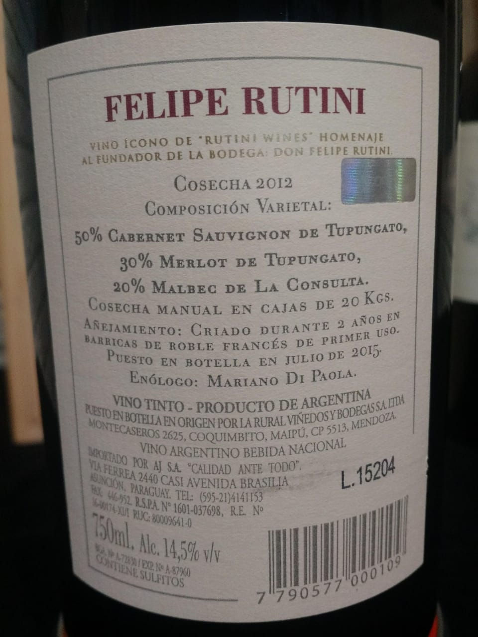 Miniatura: Felipe Rutini - Top Argentino