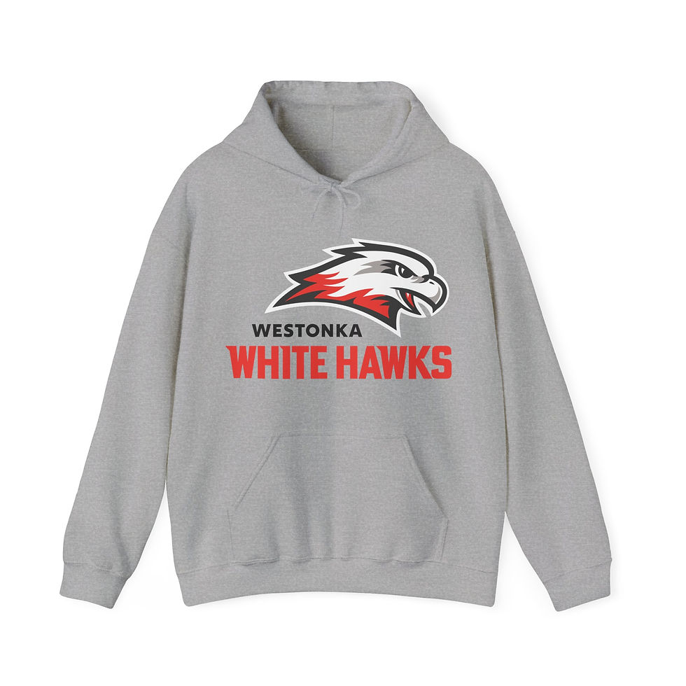 Thumbnail: Adult White Hawks Hoodie