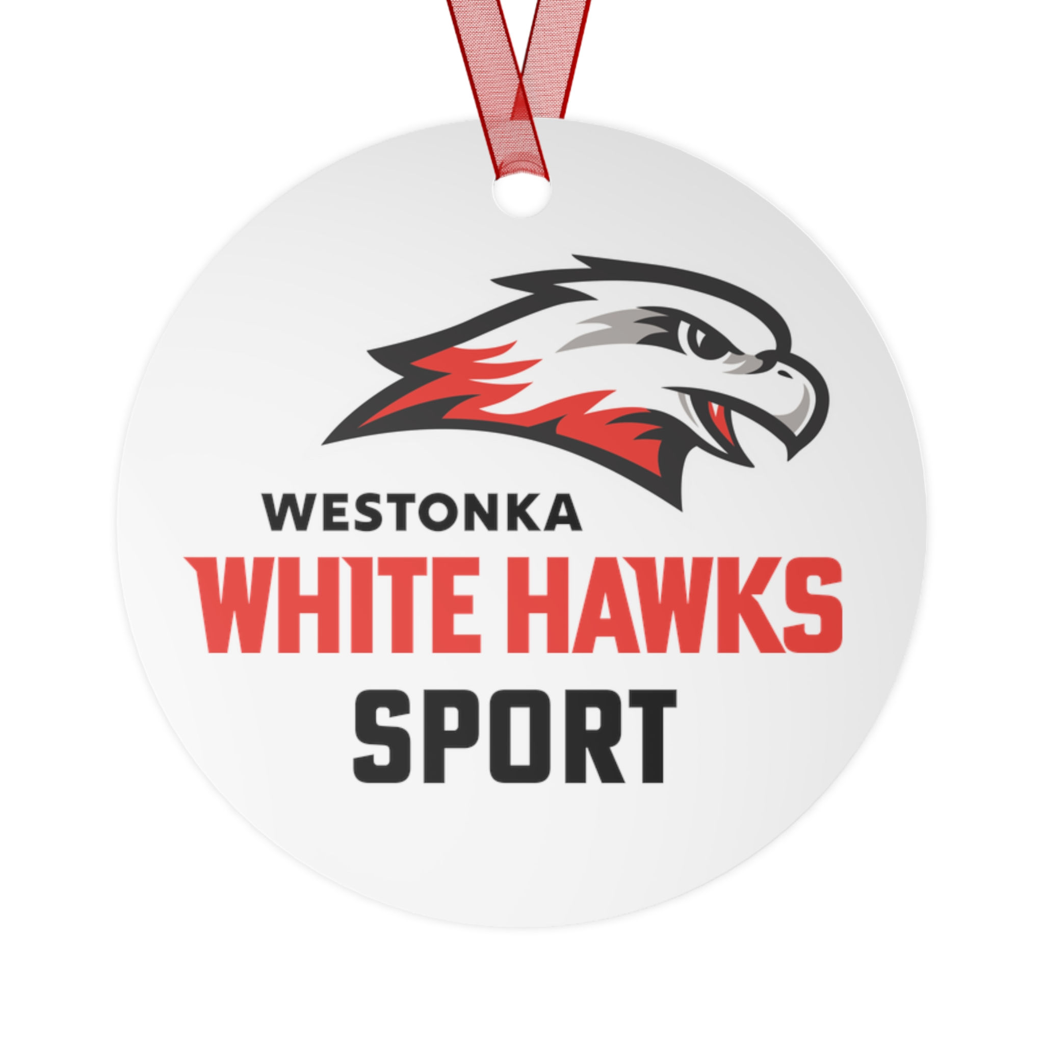 White Hawks Metal Ornament