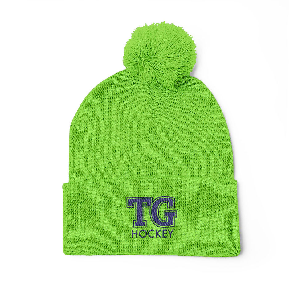 Thumbnail: Totino Grace Hockey Pom-Pom Knit Cap (Embroidery)