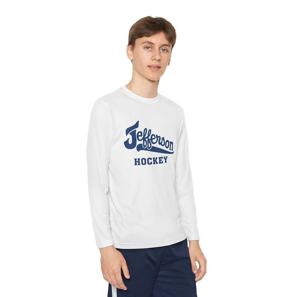 Thumbnail: Jefferson Hockey Youth Wicking Long Sleeve Tee 