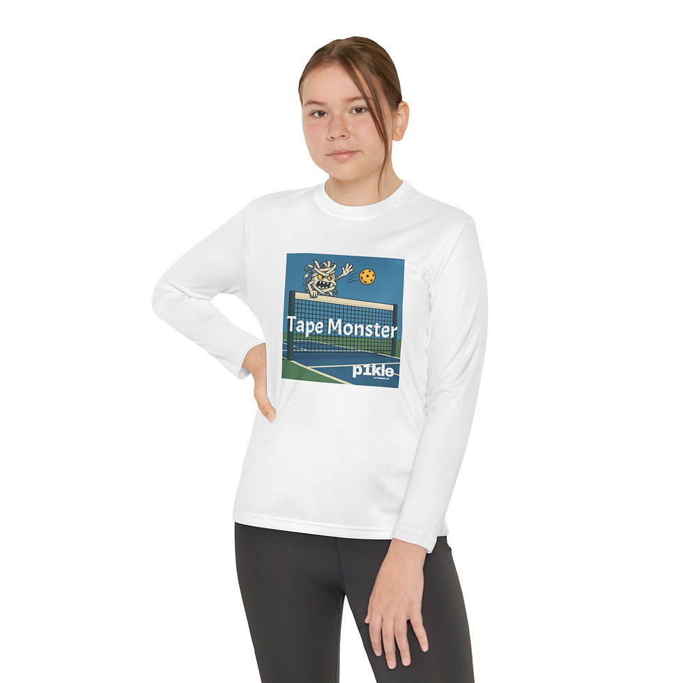 Thumbnail: P1kle Tape Monster Youth Wicking Long Sleeve Tee 