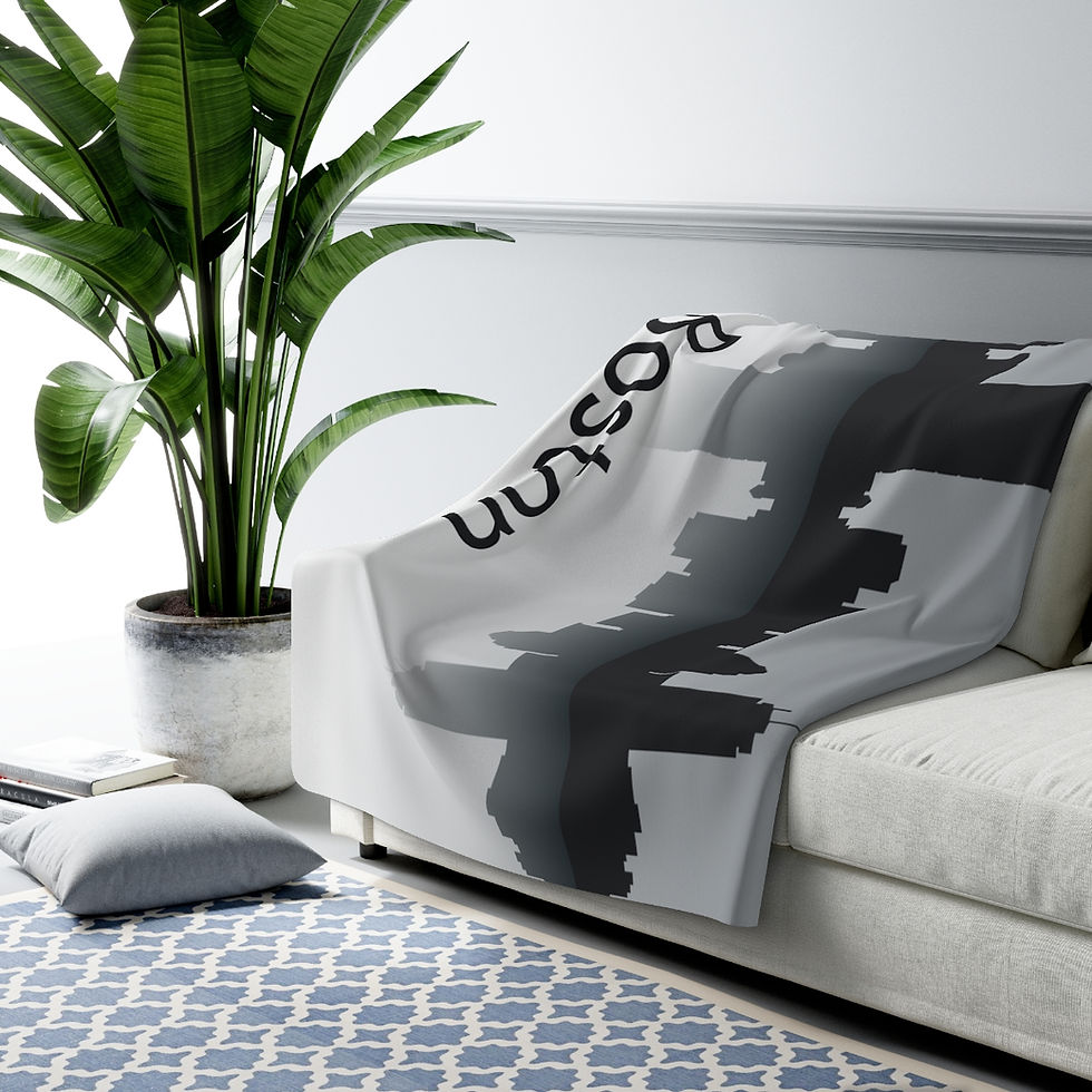 Thumbnail: Boston Sherpa Fleece Blanket