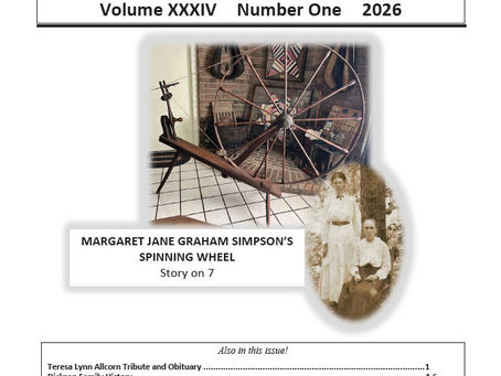 TL&M Genealogy Magazine XXXIV 2026 - #1 has been mailed out!