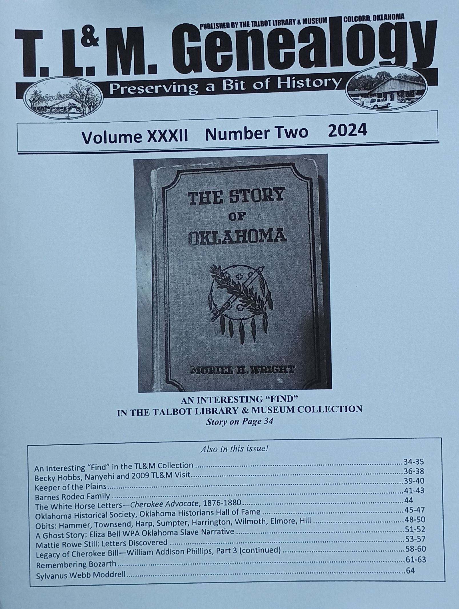 2024 - TL&M Genealogy Magazine - Volume XXXII, #2