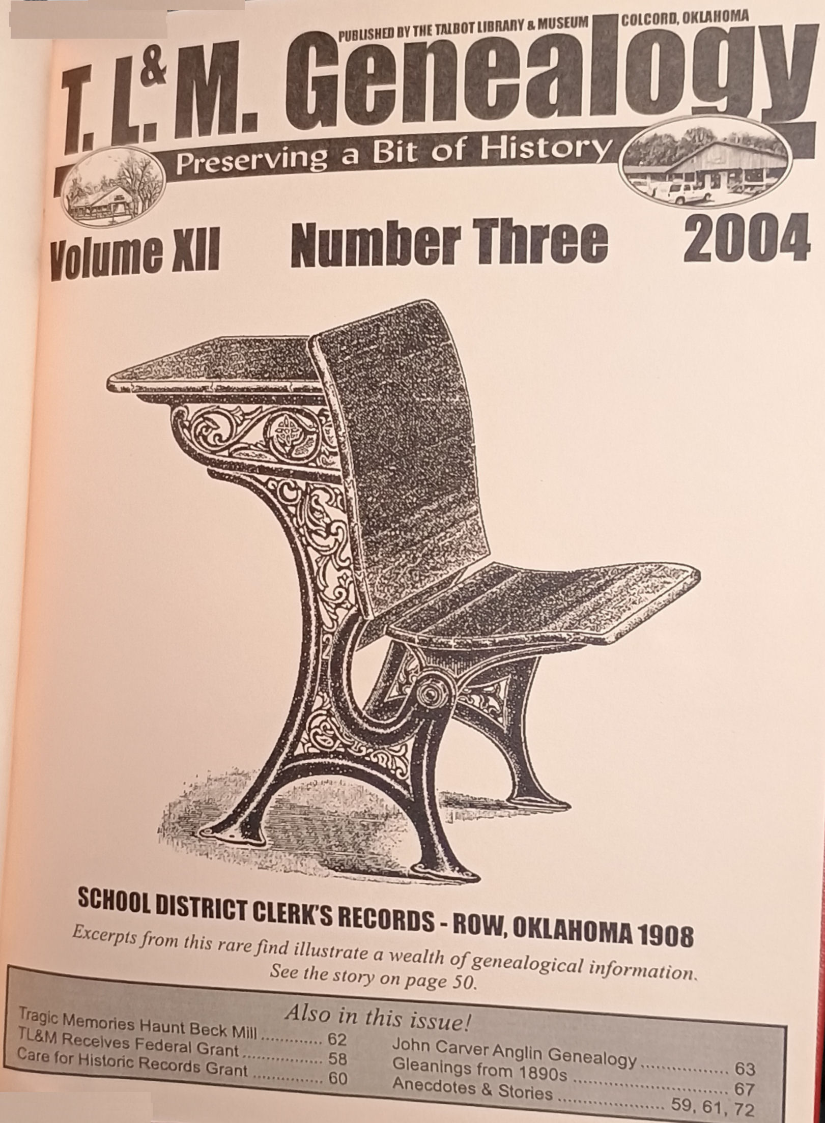 2004 - TL&M Genealogy Magazine - Volume XII, #3