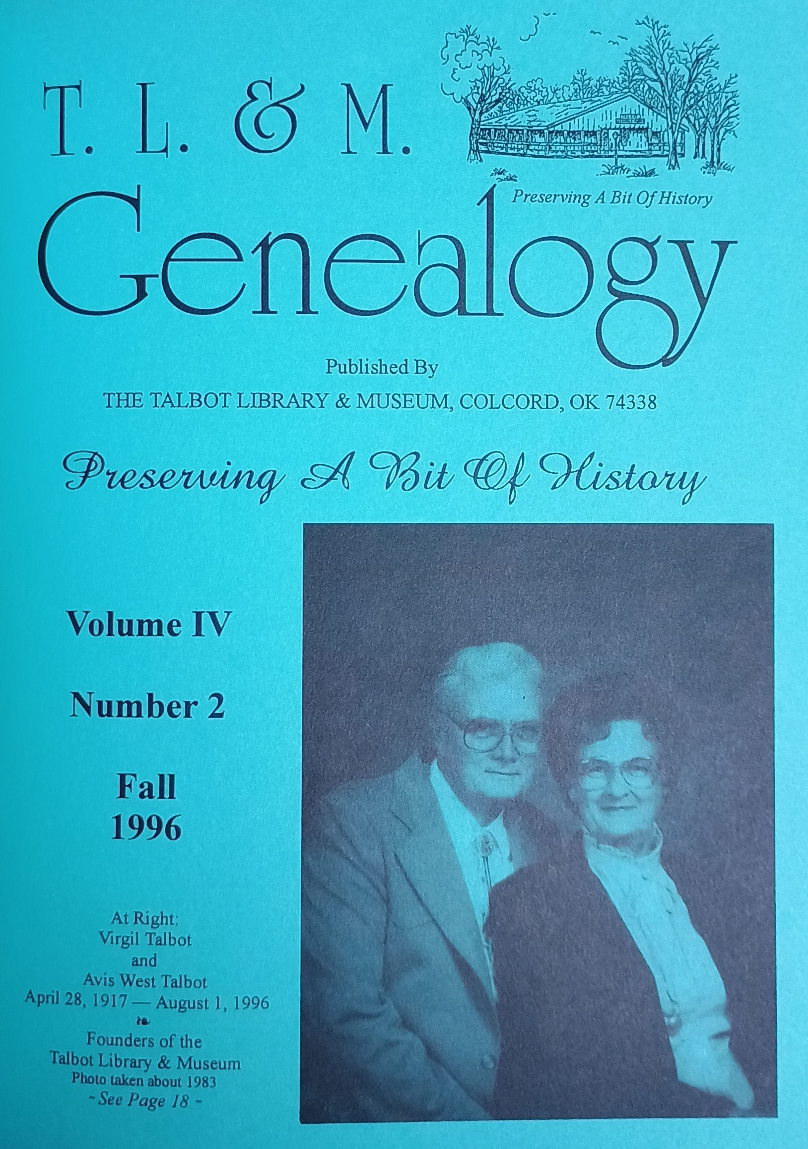 1996 - TL&M Genealogy Magazine - Volume IV, #2