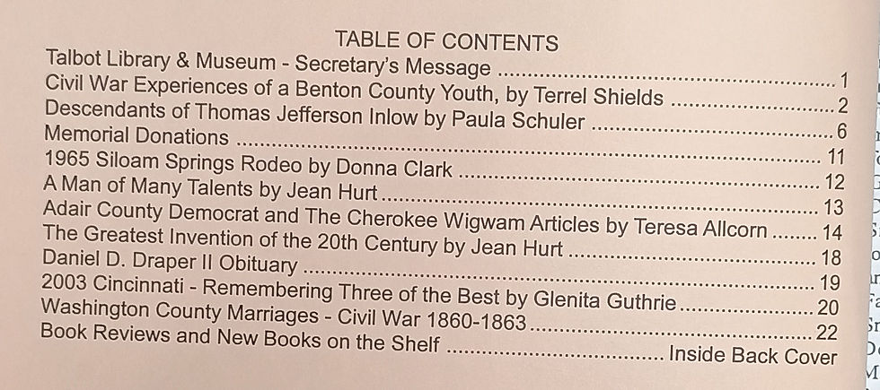 Thumbnail: 2004 - TL&M Genealogy Magazine - Volume XII, #1