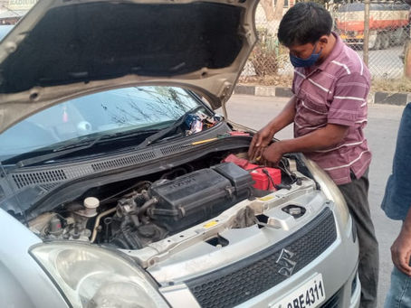 Battery Checkup, A/c Wiring, and Headlamps Repair for Maruthi Shift