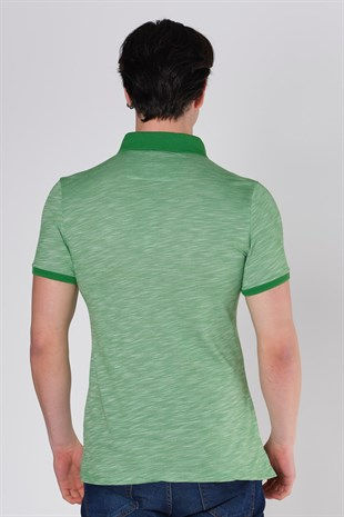 Küçük resim: Duca Blanca Gizli Cepli Pamuklu Pike Polo Yaka T-Shirt Açık Yeşil DBK1508