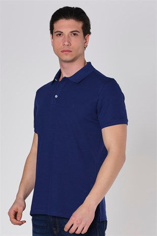 Küçük resim: Duca Blanca Göğüs Nakışlı Klasik Pike Polo Yaka T-Shirt Sax DBK19131025