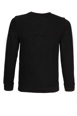 Küçük resim: ERKEK BİSİKLET YAKA ÖNÜ JAKARLI ÖRME SWEATSHİRT GRİ 18KD1EKD2104