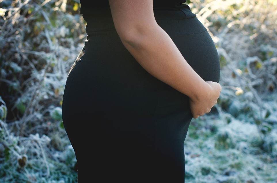 baby bump in the winter