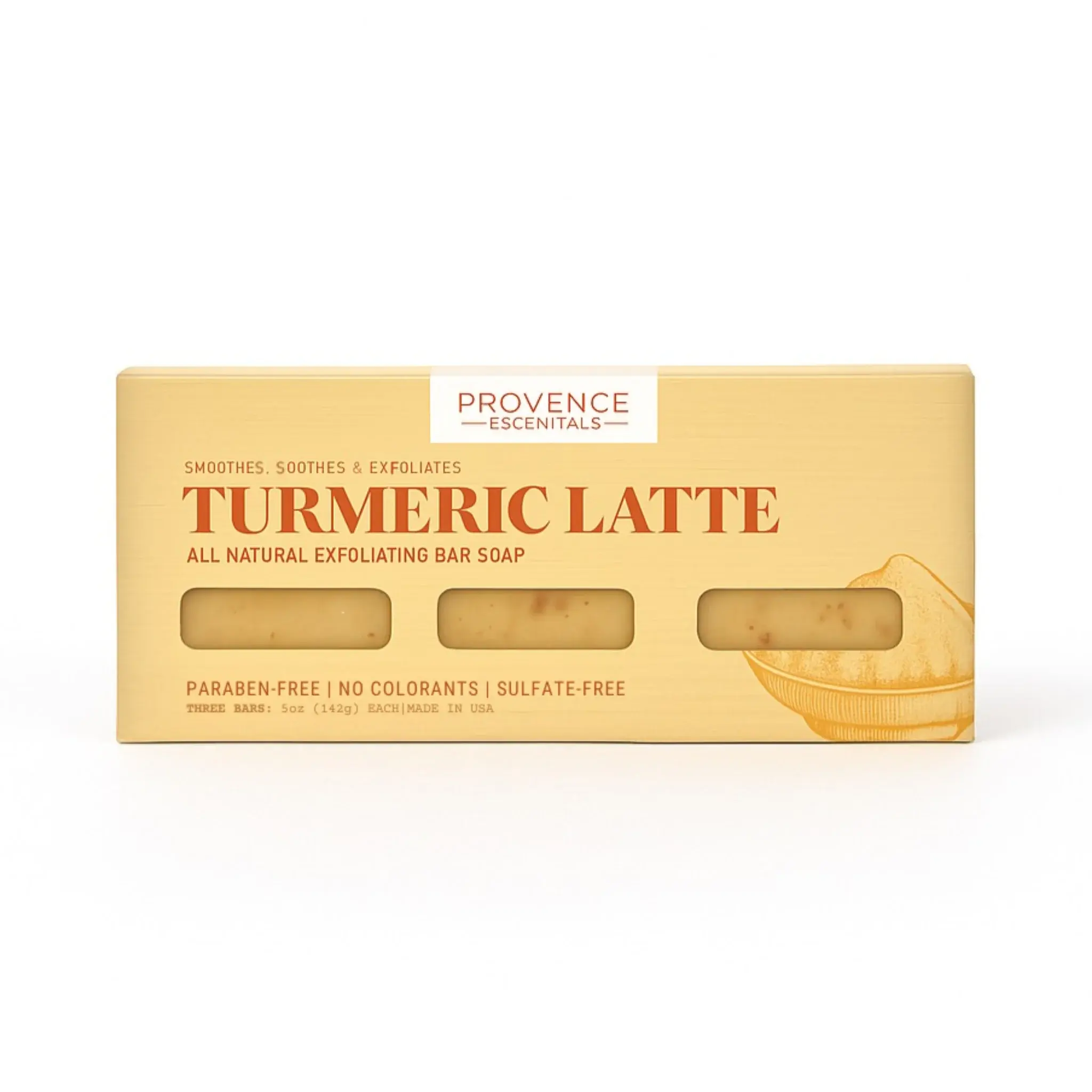 Natural Tumeric Latte Exfoliating Bar Soap