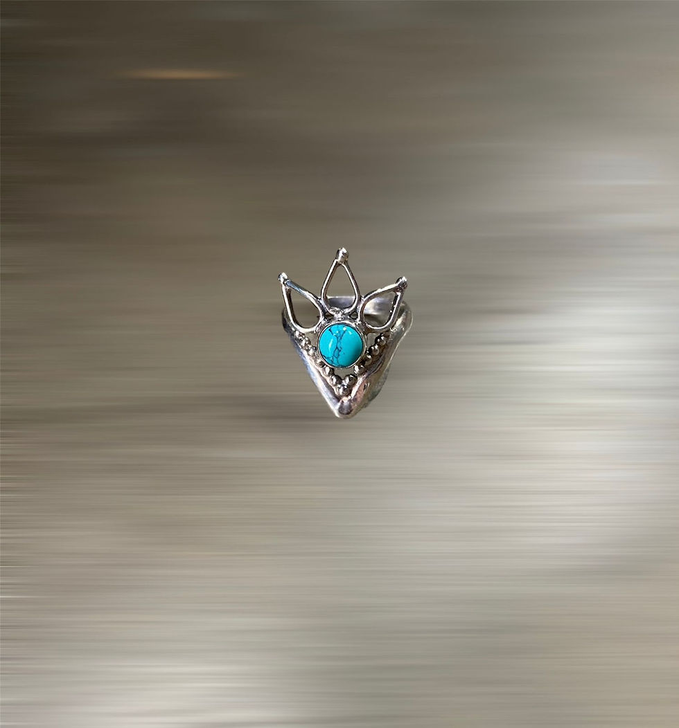 Miniatura: Anel de Prata com Turquesa