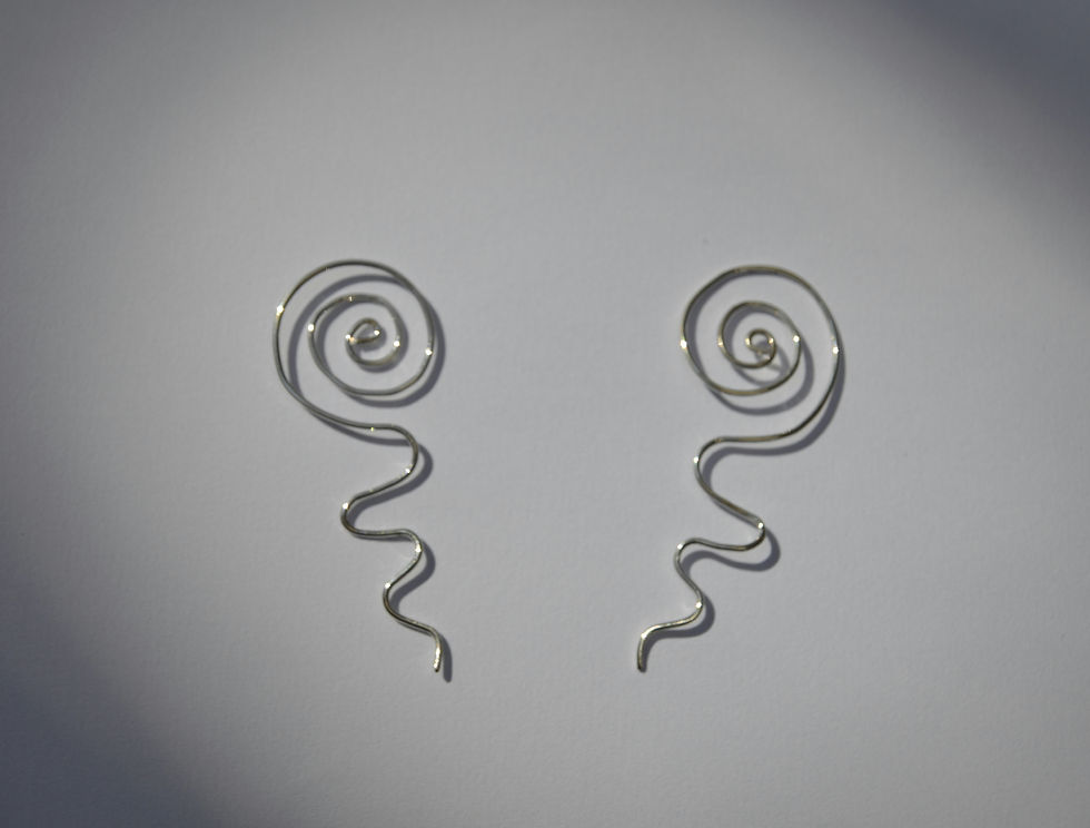 Brinco fio Espiral de Prata