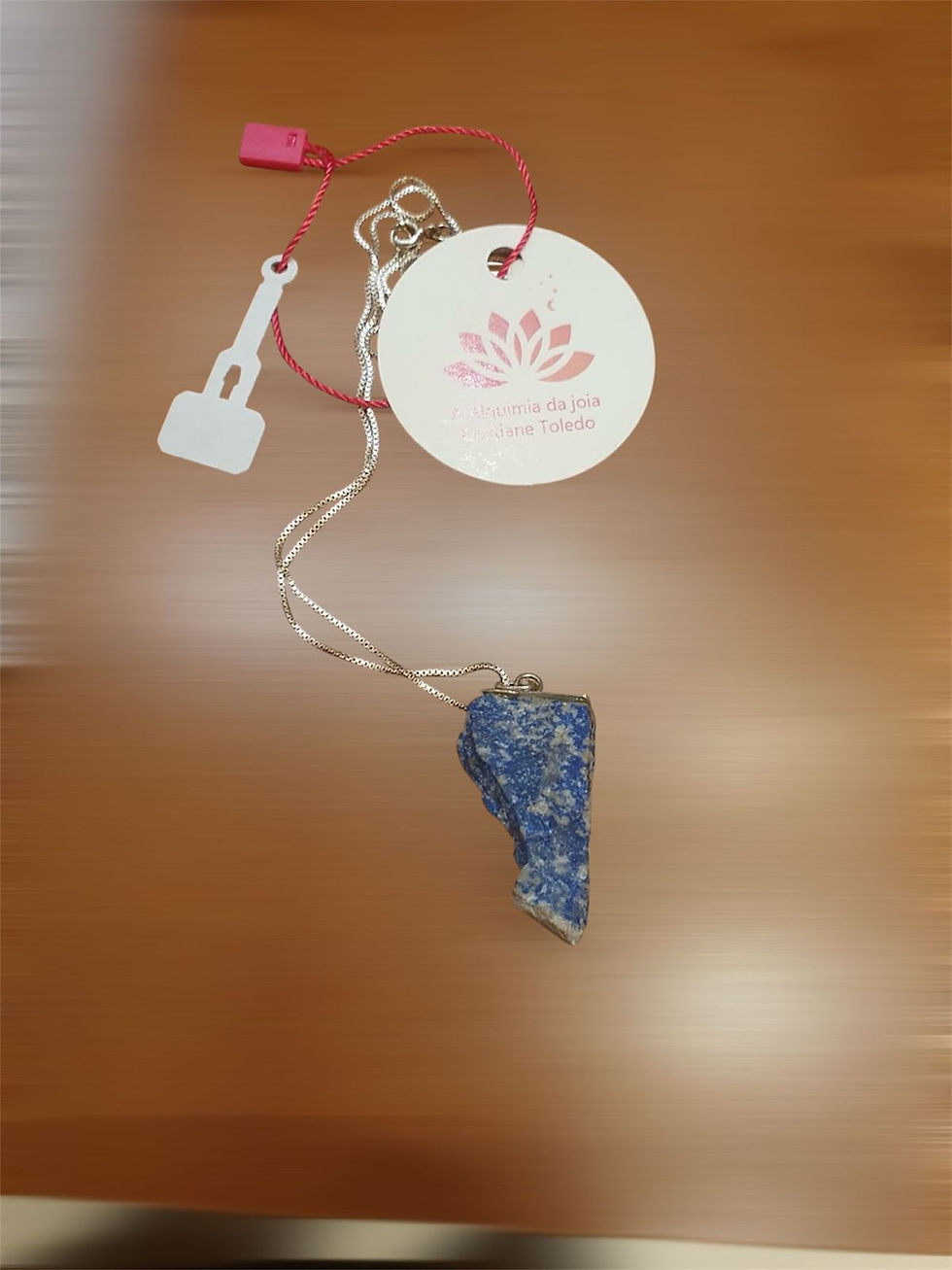 Miniatura: Colar Prata com Pedra Lapis Lazúli