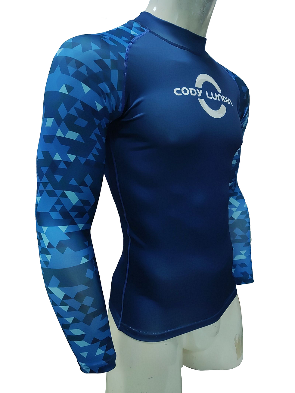 Miniatura: Surfing Swimming Diving T-Shirts Compression Long Rash Guard Swimwear Men's UV P