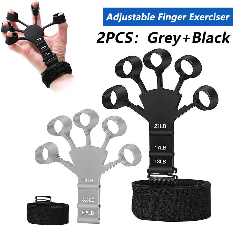 Miniatura: 5-60Kg Adjustable Grip Strength Trainer with Finger Exerciser Hand Grip Strength