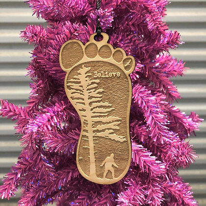 Big Foot Footprint Ornament