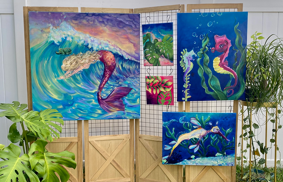 Thumbnail: Sea Dragon and the Mermaid Painting
