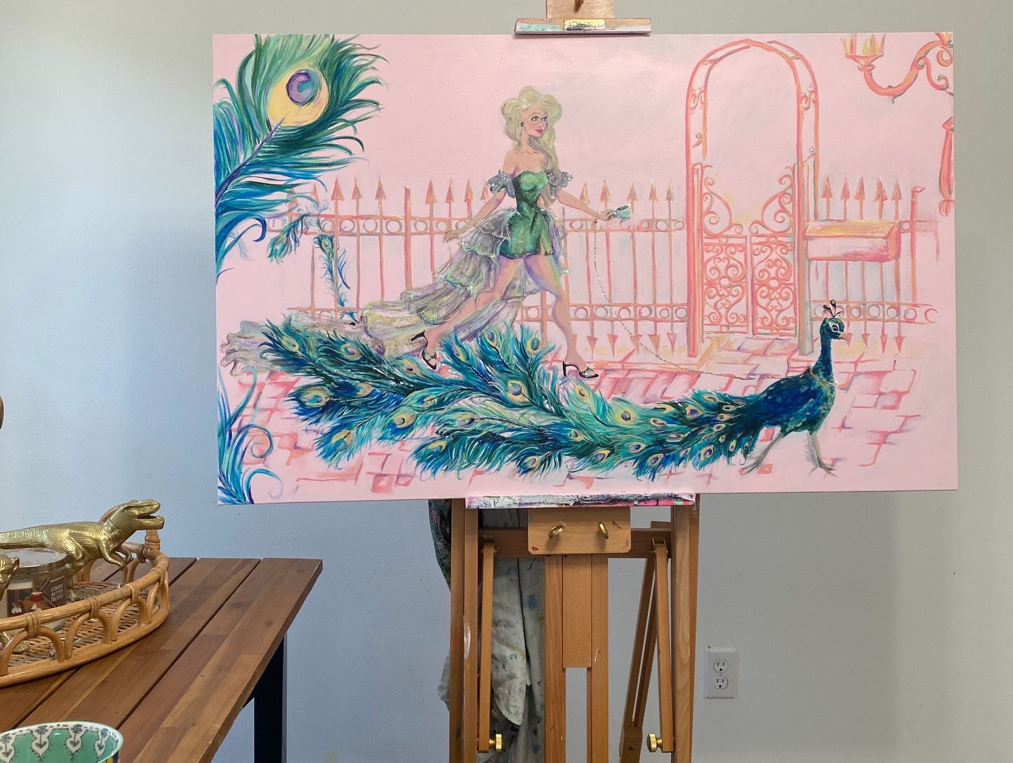 Palm Beach Peacock Walk original 32x48”