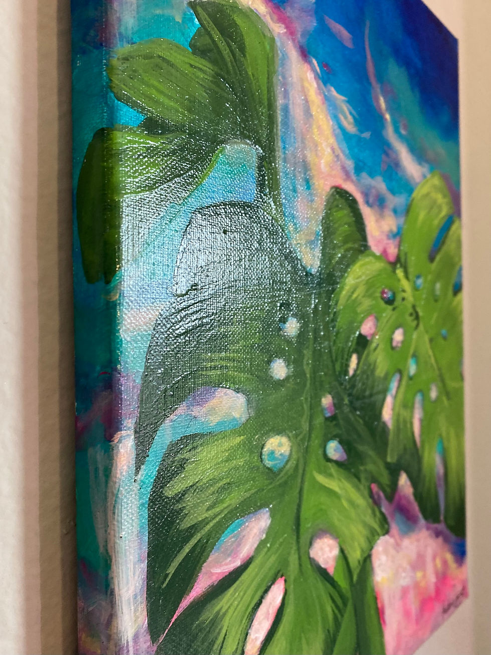 Thumbnail: tropical leaves with bright sky