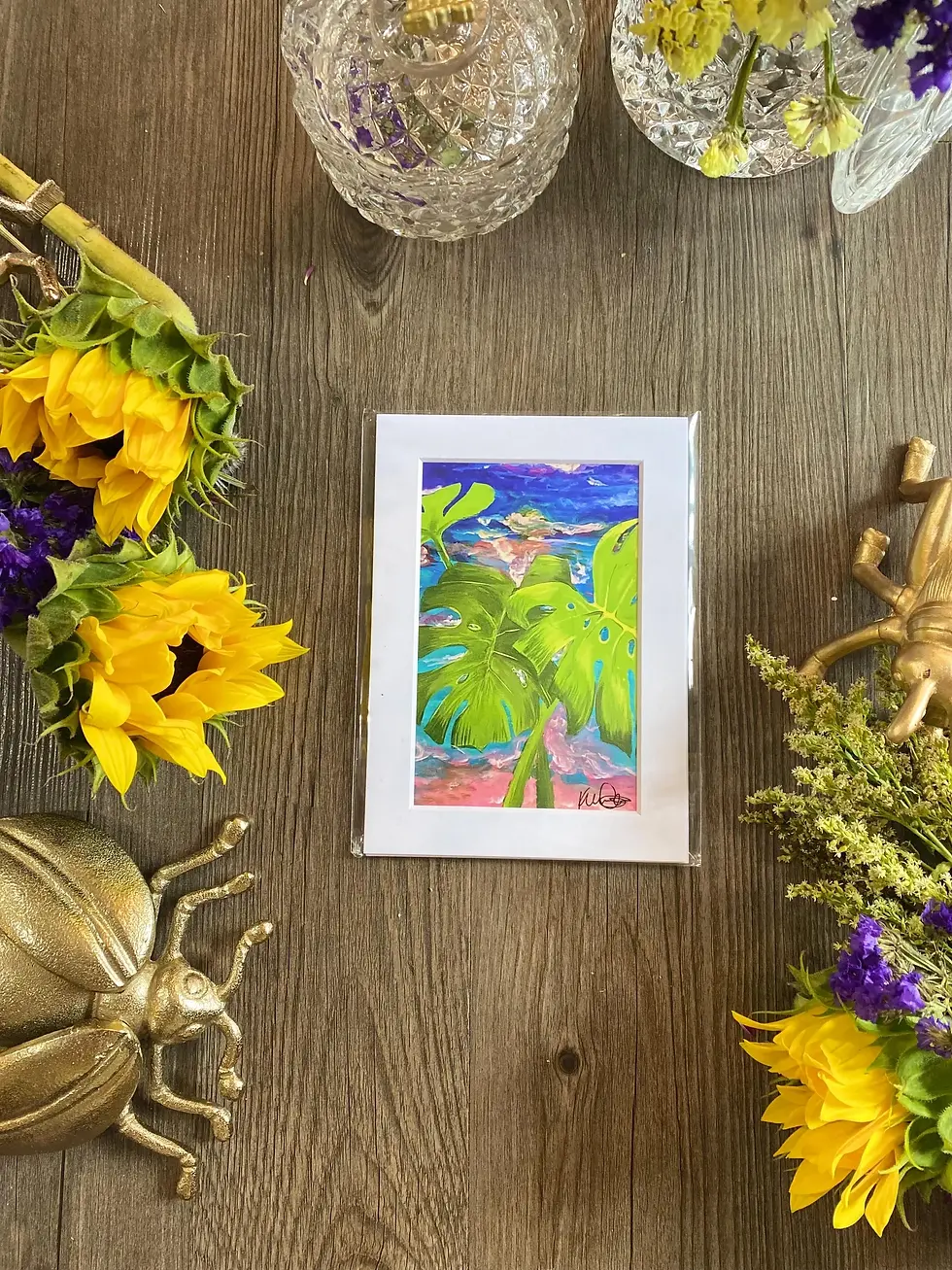 Thumbnail: Cotton Candy Monstera Print