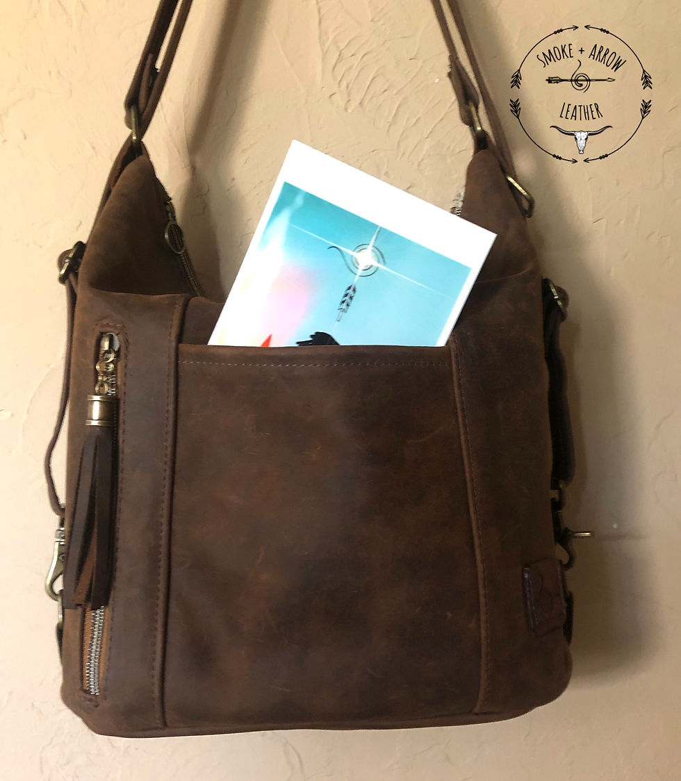 Thumbnail: ✙ Convertible Leather Slouchy Shoulder to Backpack Bag ✙