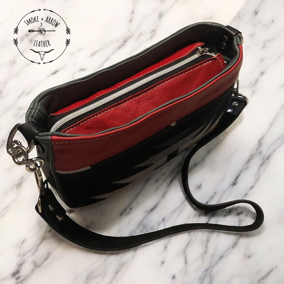 Thumbnail: ✛ Pendleton® Wool and Grey Deerskin