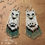 Thumbnail: White Wolf  Handwoven Seed Beaded Earrings